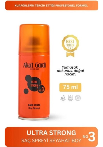 Akat Gardi Saç Spreyi 75 Ml No:3 Ultra Strong