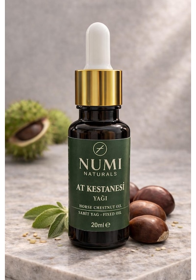 %100 Saf At Kestanesi Yağı 20 Ml Doğal Sabit Yağ Masaj Ve Cilt Bakımı İçin