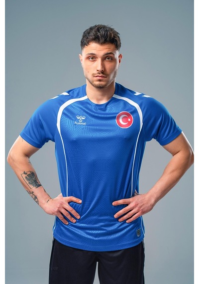 Hummel Target Milli Takım Antrenman Tişört Sax Saks Mavi