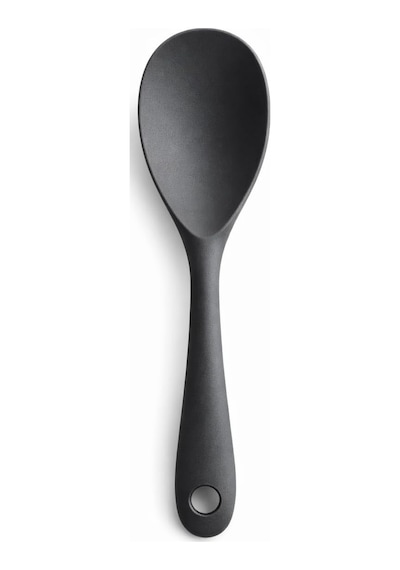 Isıya Dayanıklı Silikon Pilav Kaşığı Yanmaz Yapışmaz Esnek Mutfak Kaşığı Ergonomik Saplı Çizmez