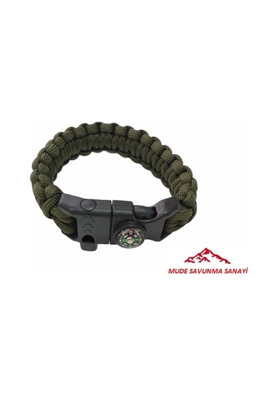 Paracord Bileklik Haki Çok Renkli