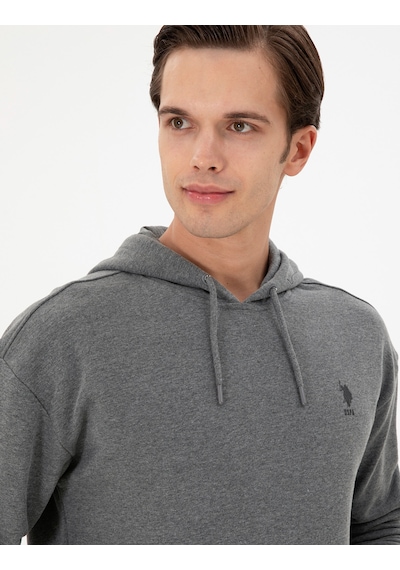 U.s. Polo Assn. Erkek Antrasit Melanj Sweatshirt 50298271-vr081 Antrasit Melanj