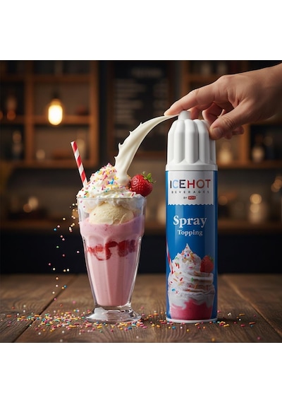 Icehot Sprey Şanti 250 Gr Soğuk & Sıcak Uyumlu Hazır Sprey Krema
