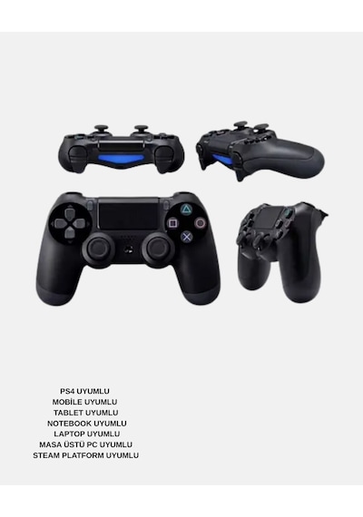 Bluetooth Oyun Kolu - Titreşimli Ps4 Steam Pc Mobil Ve Tablet Uyumlu
