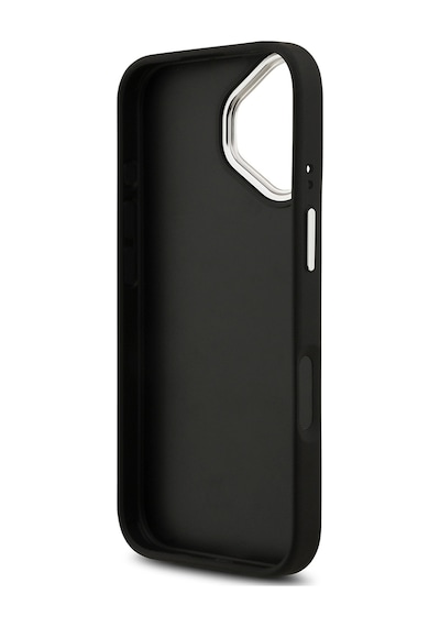 Apple Uyumlu iPhone 17 Kılıf Guess Lisanslı Pu Deri 4g Büyük Metal Logo Dizaynlı Kapak Siyah