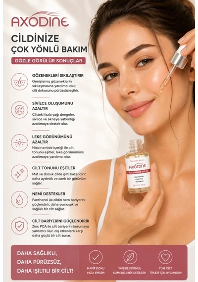 Axodine Gözenek Sıkılaştırıcı Sivilce Leke Ve Siyah Nokta Karşıtı Niacinamide Serum 30 ML