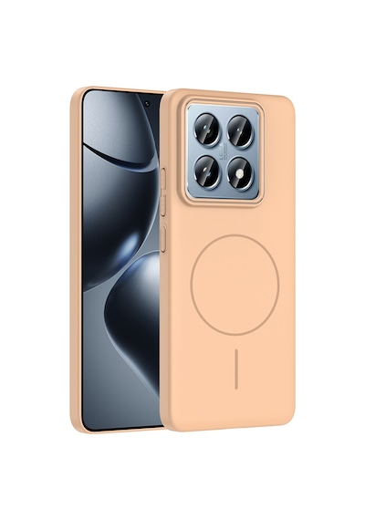 Xiaomi 14t Pro Kılıf İnce Magsafe Kamera Yükseltili Yumuşak Silikon Pazarplus Desert Titanyum