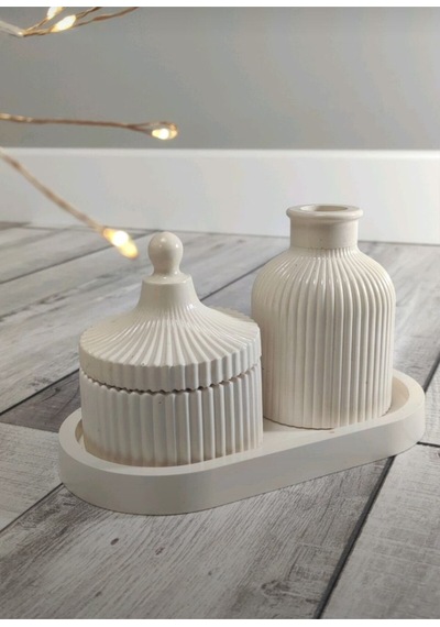 Bernami Vazo Pinterest 3 Lü Set Oval Tepsi Vazo Kapaklı Dekoratif Kutu Obje Süs Eşyası Biblo Diğer