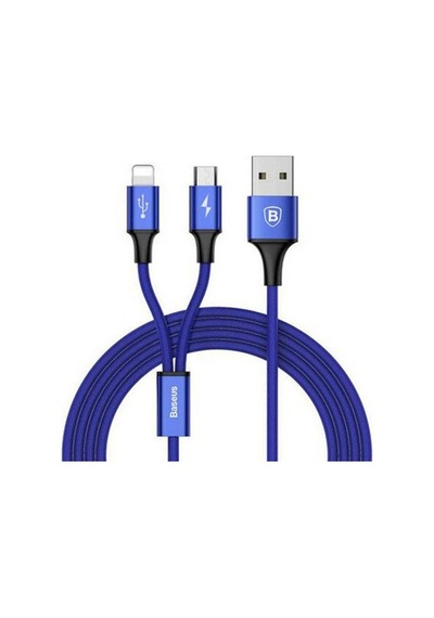 Baseus Rapid Series 2in1 İphone+ Micro Usb 3.0a Usb Kablo Şarj 120cm- 5775 Standart