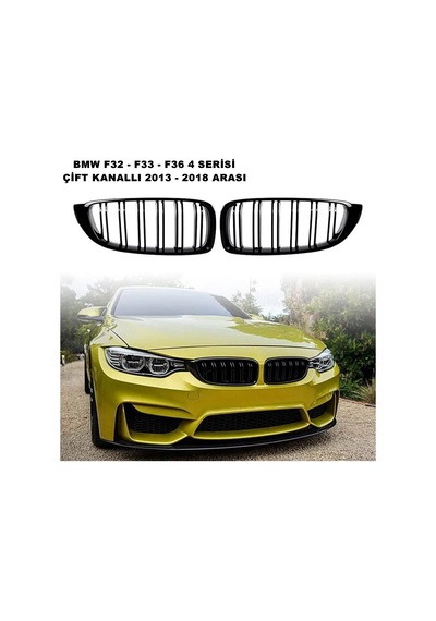 Bmw F33 4 Serisi M4 Ön Panjur Izgara Böbrek Çift Kanal Piano Black