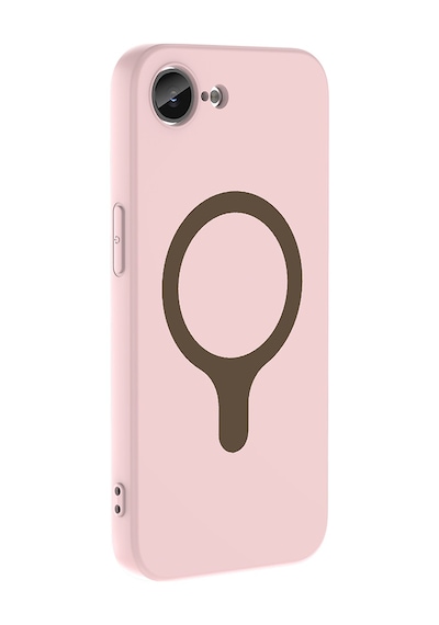 Maks Technology iPhone Uyumlu 16e Kılıf M-safe Şarj Özellikli Mkst Aris Silikon Kapak - Açık Pembe
