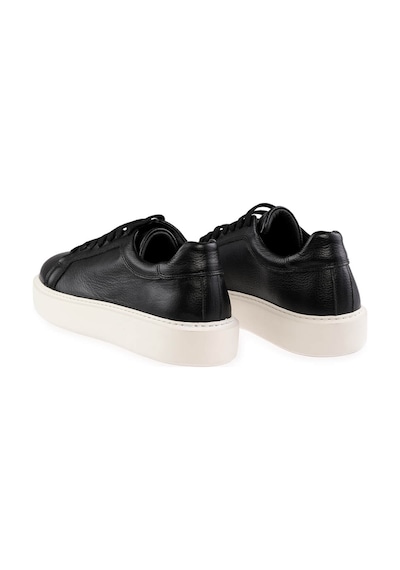 Siyah Casual Bağcıklı Deri Sneakers 13213024c006 002 Siyah