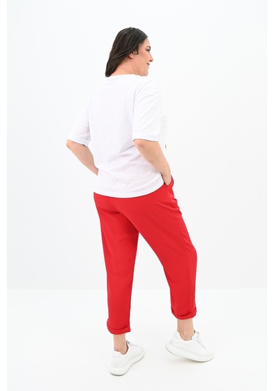 Kadın Büyük Beden Baskı Detaylı T-shirt Takım 8105-24 001