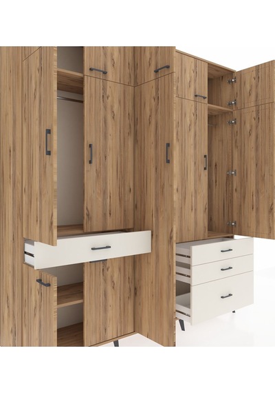 Hyperion Dolap 11 Raflı 4 Çekmeceli 2 Askılı 220x44x243 Çam-çam/aytaşı Atlas Çam/aytası Hyperion Dolap 11 Raflı 4 Çekmeceli 2 Askılı 220x44x243 Çam-çam/aytaşı Atlas Çam/aytası