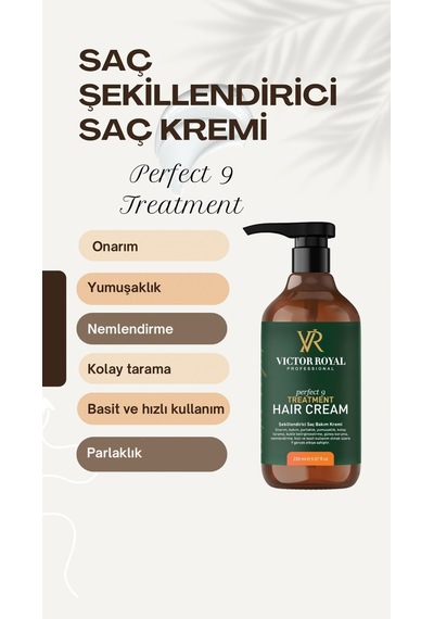 Victor Royal Bukle Belirginleştirici Kıvırcık Ve Dalgalı Saçlar Için Durulanmayan Saç Kremi 250 ML
