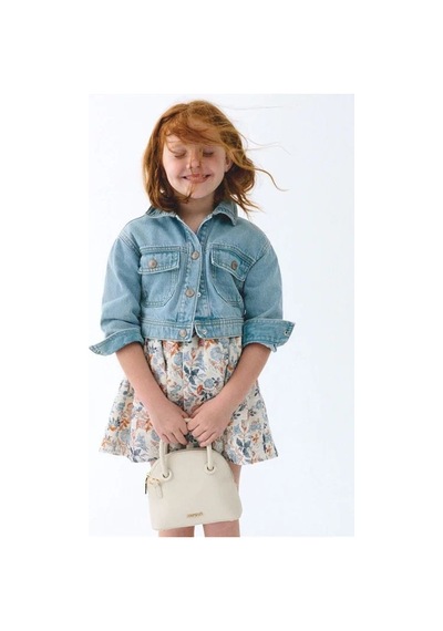 Mayoral Kız Çocuk Denim Ceket Açık Mavi 3454