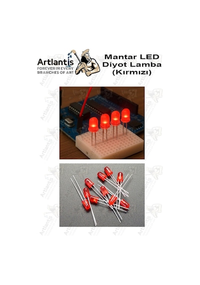 Kırmızı Mantar Led Diyot Lamba 100 Lü 1 Paket Kırmızı 4.8 Mm Mini Mantar Led Lamba Deney Bilim Proje Arduino Işığı