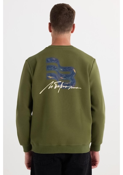 Tudors Unisex Relax Fit Pamuklu Yumuşak Dokulu Bisiklet Yaka İçi Polarlı Baskılı Yeşil Sweatshirt-37312 Yeşil Tudors Unisex Relax Fit Pamuklu Yumuşak Dokulu Bisiklet Yaka İçi Polarlı Baskılı Yeşil Sweatshirt-37312 Yeşil