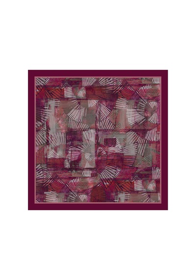 Arancia Bordo 90x90 İpek Twill Eşarp Bordo Bordo