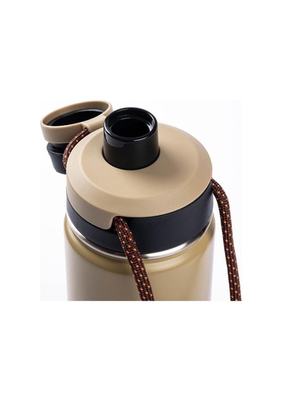 Haers Haki Çift Katmanlı Paslanmaz Çelik Termos Su Şişesi 500ml Haki