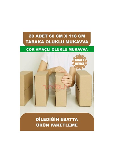 20 Adet 60cm X 118cm Baskısız Tabaka Oluklu Mukavva, Çocuk Etkinlik Kartonu, Maket Kartonu, Kargo Kartonu