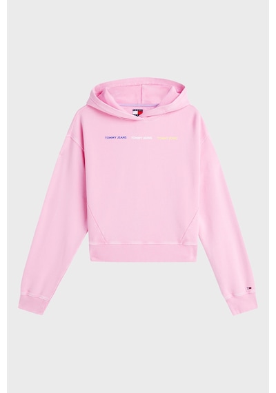 Tommy Jeans Logolu Regular Fit Kapüşonlu Sweat Kadın Sweat Dw0dw22906 Tou Pembe