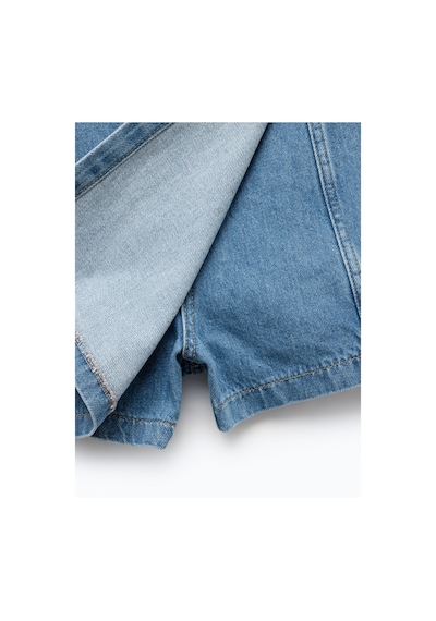 Koton Pamuklu Bağlama Detaylı Mini Denim Şort Etek Orta İndigo 5sal40010md Indigo