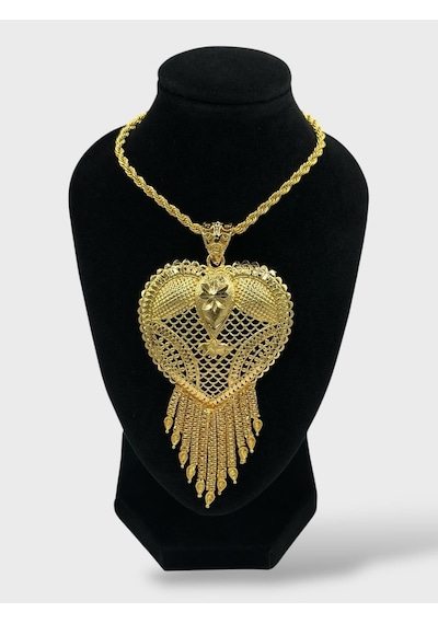 Arnes Jewelry Çelik 22 Ayar Altın Kaplama Hint Kolye Ar609nes Gold