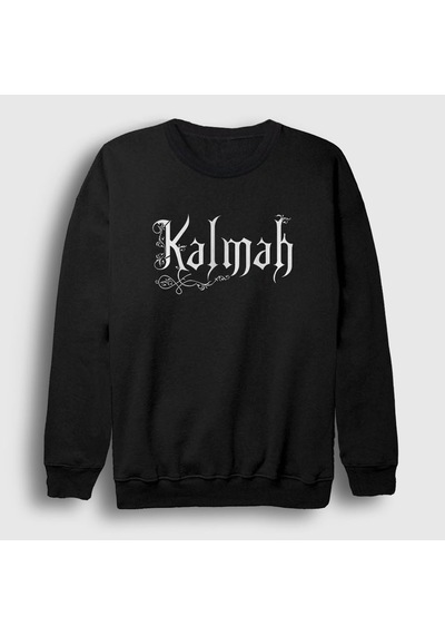 Presmono Unisex Logo Kalmah Sweatshirt Siyah