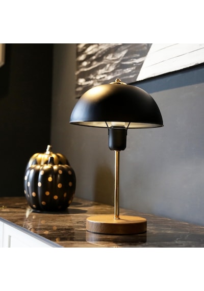 North Home Mantar Başlıklı Metal Abajur Salon Ofis Cafe İşletme Masa Lambası