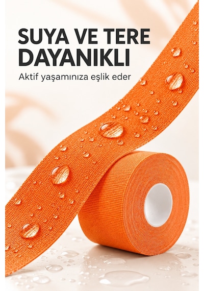 Vücut Uyumlu Sporcu Bandı - Kinezyo Bant - Turuncu
