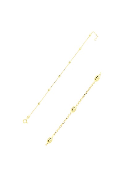 Toplu Dorika Model Gold Kaplama 925 Ayar Gümüş Bileklik 201022970