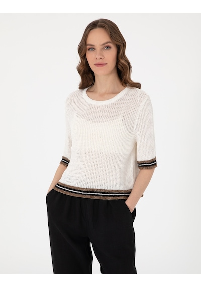 Pierre Cardin Kadın Ekru Kazak /triko 50306558-vr019 Ekru