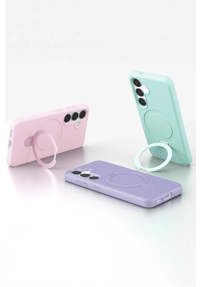 Muratech Newface Samsung Uyumlu Galaxy S25 Regal Magsafe Standlı Kapak - Siyah