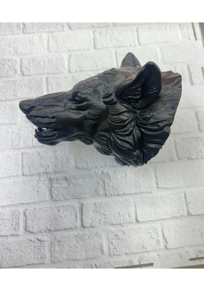 Siyah Ayı Figürü Duvar Dekoru Asılabilir Hediyelik Heykel 25x19 Cm