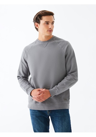 Ltb Soluk Efektli Bisiklet Yaka Koyu Grı Sweatshırt 01124860116089_12882 001 Ltb Soluk Efektli Bisiklet Yaka Koyu Grı Sweatshırt 01124860116089_12882 001