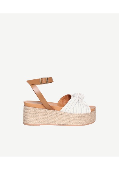 Yargıcı Kumaş Bantlı Espadril Sandalet 26ykay4021x 057 Taba