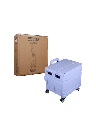 Ayt Sunup Sn-26967 Katlanabilir Market Pazar Kamp Tekerlekli Alışveriş Arabası 60 Kg Kapasiteli Çanta