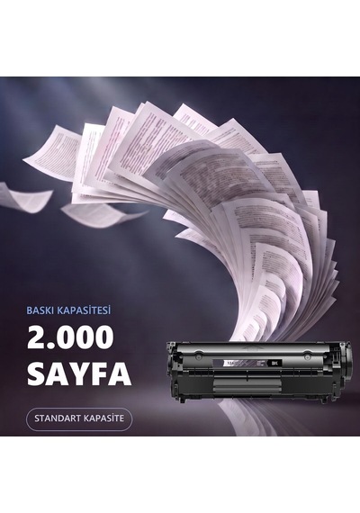 Hp Q2612a Muadil Toner 4'lü Paket / 1010 / 1012 / 1015 / 1018 / 1020 / 1022 / 3015 / 3020 / 3030 / 3050 / 3052 / 3055 / Mfp / M1319
