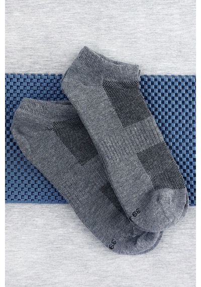 Sensu File Örgü Unisex 6'lı Patik Çorap Crp4062 Gri Grı