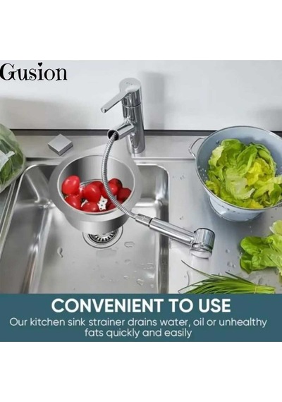 Kuğu Tasarımlı Paslanmaz Lavabo Drenaj Sepeti Musluğa Asılabilir Atıkları Döküntüleri Toplar Çelik Diğer