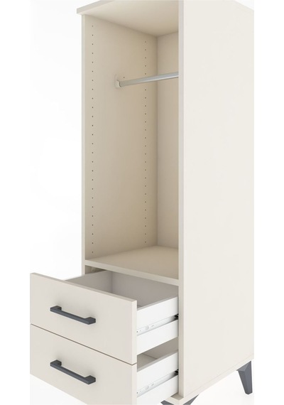 Hyperion Dolap Tek Raflı Tek Çekmeceli Tek Askılı 44x44x134 Aytaşı-aytaşı Aytası