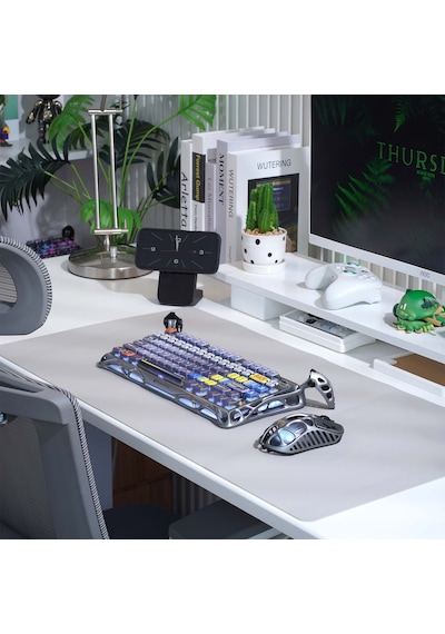 Gravastar Mercury K1 Pro Mekanik Gaming Klavye Ve M1 Pro Kablosuz Optik Mouse Seti, Interstellar Sil Optik