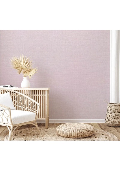 Sade Toz Pembe Dokulu 16 M2 Duvar Kağıdı 5526-2 Çok Renkli