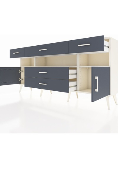 Arges Konsol 3 Raflı 5 Çekmeceli 2 Kapaklı 176x30x83 Aytaşı-antrasit/antrasit Antrasit/antrasit Arges Konsol 3 Raflı 5 Çekmeceli 2 Kapaklı 176x30x83 Aytaşı-antrasit/antrasit Antrasit/antrasit