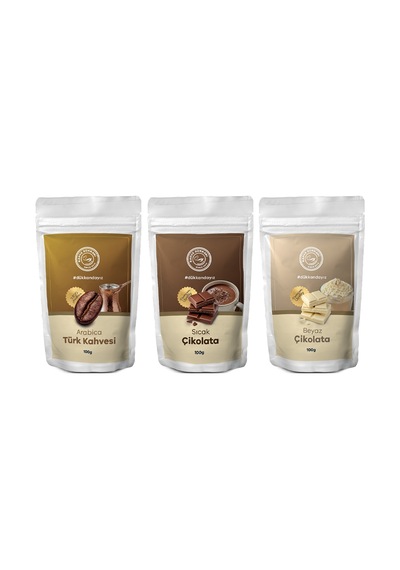 1x100 Gr Orta Kavrulmuş Türk Kahvesi 1x100 Gr Sıcak Çikolata 1x100 Gr Beyaz Çikolata Diğer