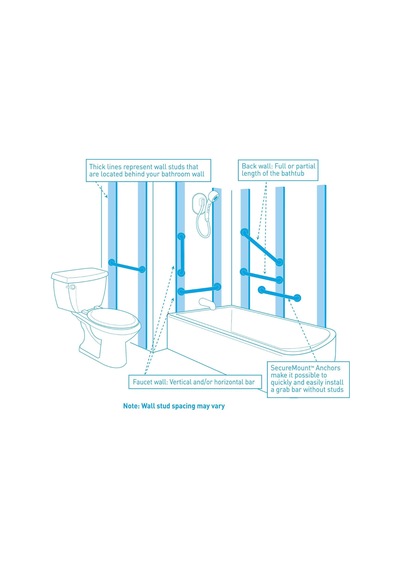 8718 Home 18 İnç Banyo Tutunma Çubuğu, Paslanmaz