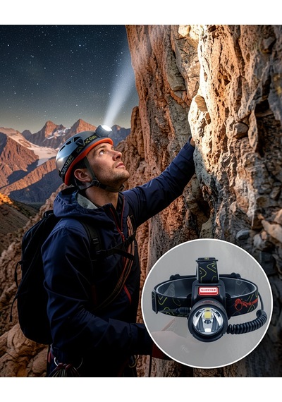 Led Kafa Feneri Ayarlanabilir Işık Zoomlu Uczzzrt166kafalambası-4 Çok Renkli