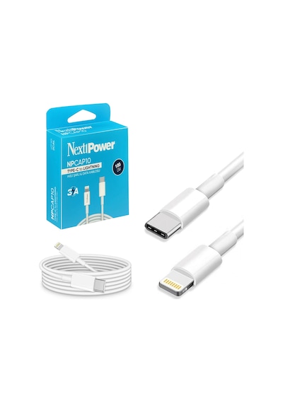 Nextpower Şarj Data Kablosu Type-C to Apple Uyumlu iPhone 1MT 3A NP-CAP10 Nextpower Şarj Data Kablosu Type-C to Apple Uyumlu iPhone 1MT 3A NP-CAP10