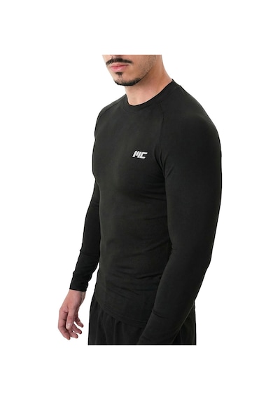 Musclecloth Tech Uzun Kollu T-shirt Siyah